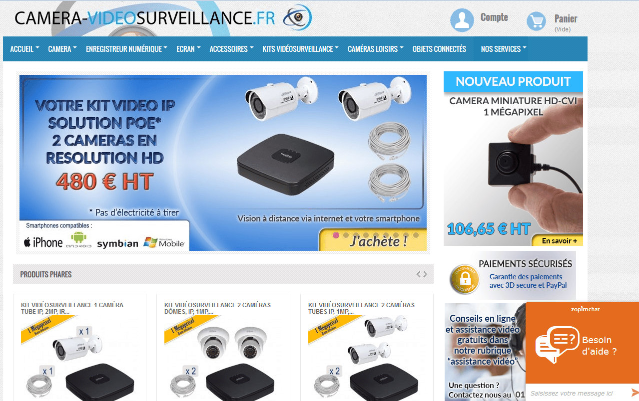 installation d'une caméra de vidéosurveillance en hindi