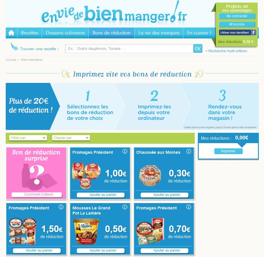 Envie de bien manger cuisinez avec vos réductions ! Top Societes